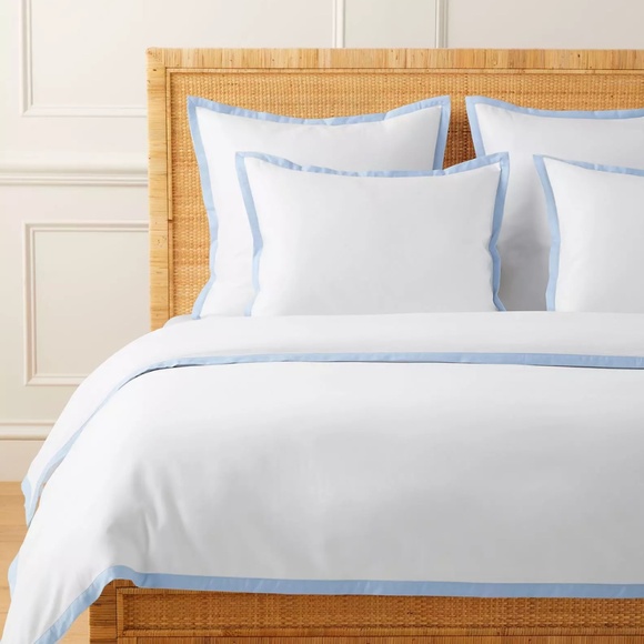 Serena & Lily Other - NWT Serena & Lily Blue Border Frame Sateen Sham (1 Pillow Case)